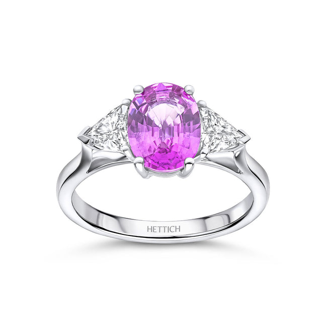 Pink Sapphire 1.82ct and Diamonds Ring