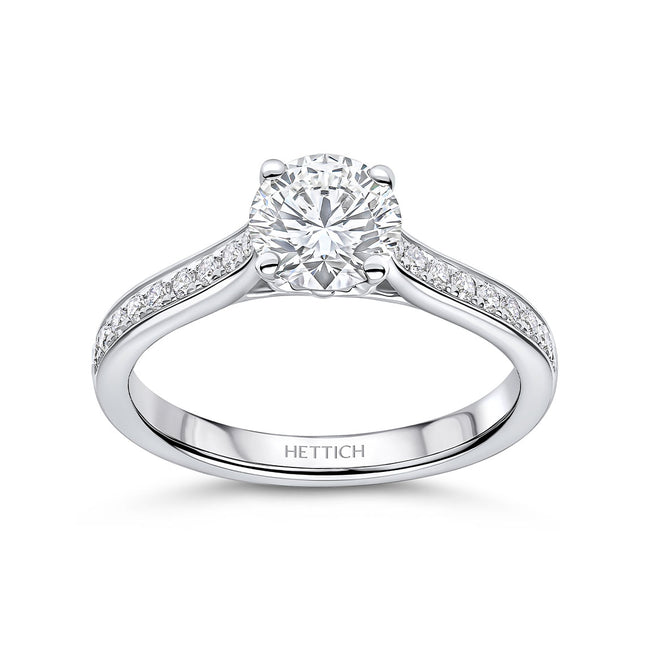 1.02ct Royal Asscher Round Brilliant Cut Diamond Ring