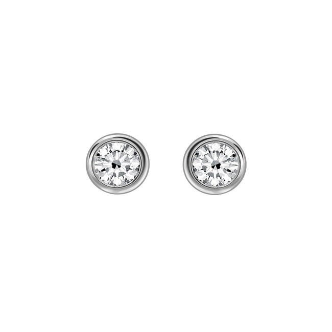 Round Brilliant Cut Diamond 1.01ct Stud Earrings