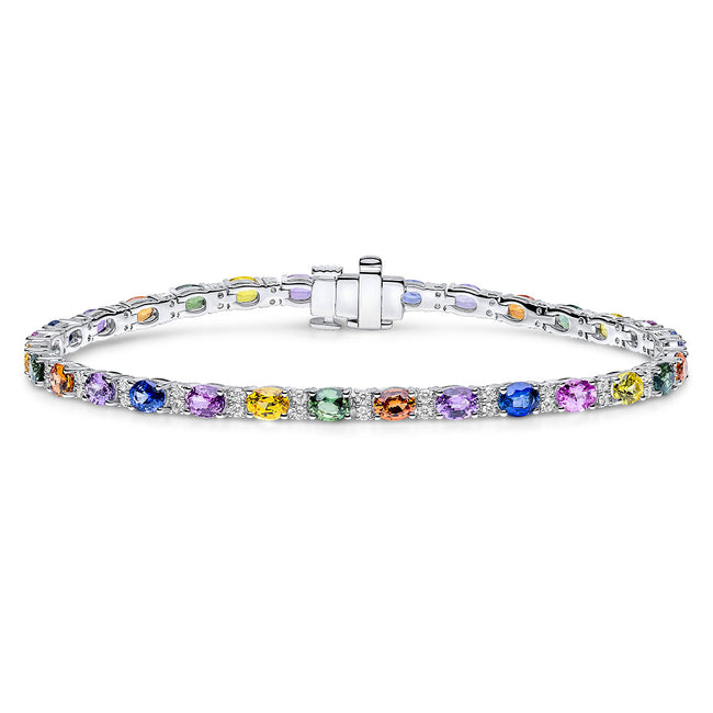 Sapphire 6.28ct and Diamond Bracelet