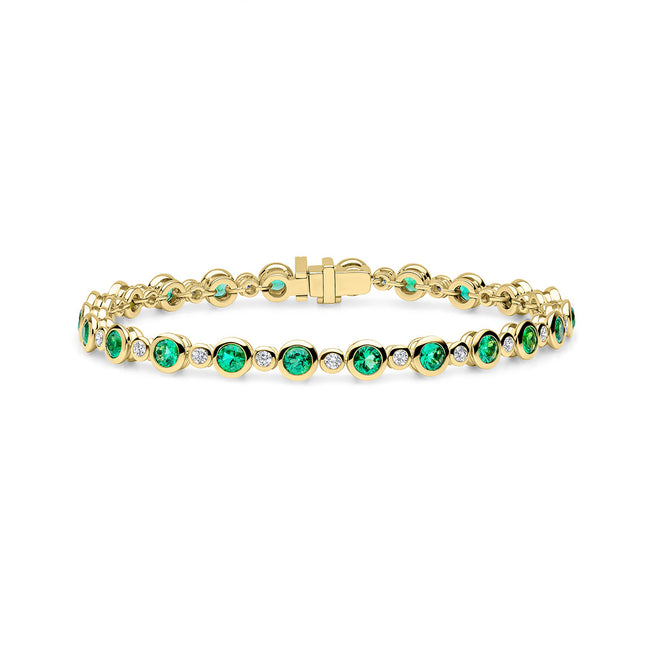 Emerald 3.50ct and Diamond Bracelet
