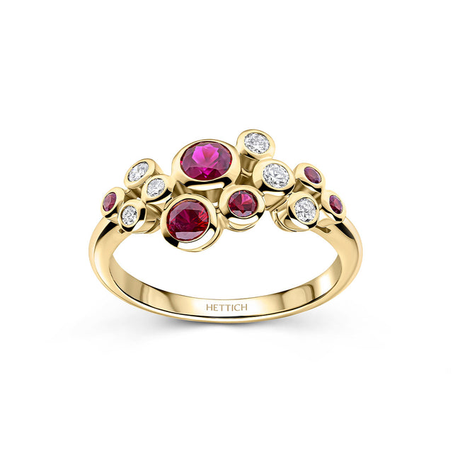 Ruby 0.67ct and Diamond Dress Ring