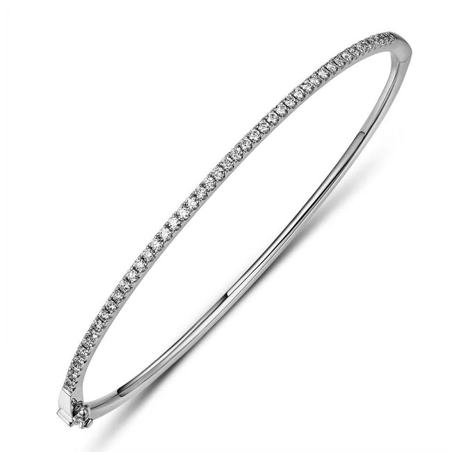 Diamond 0.54ct Half Set Bangle