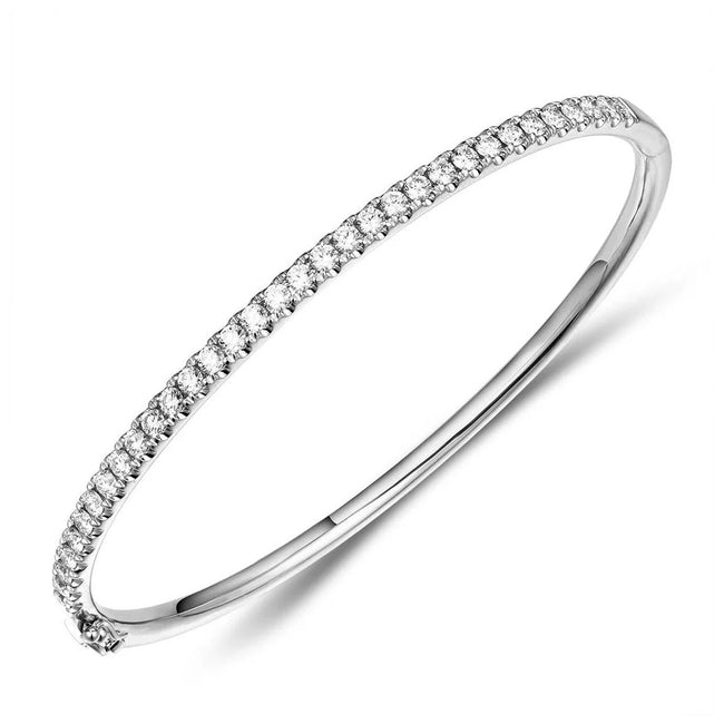Diamond 1.29ct Half Set Bangle