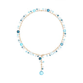 Paradise Mixed Topaz Lariat Necklace