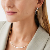 Marrakech Small Hoops Earrings with Diamond Pavé