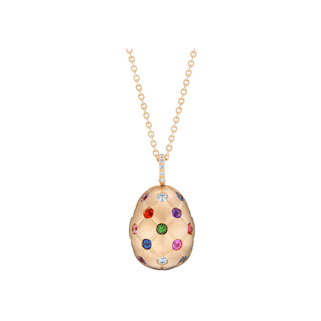 Fabergé Treillage Multicoloured Rose Gold Pendant