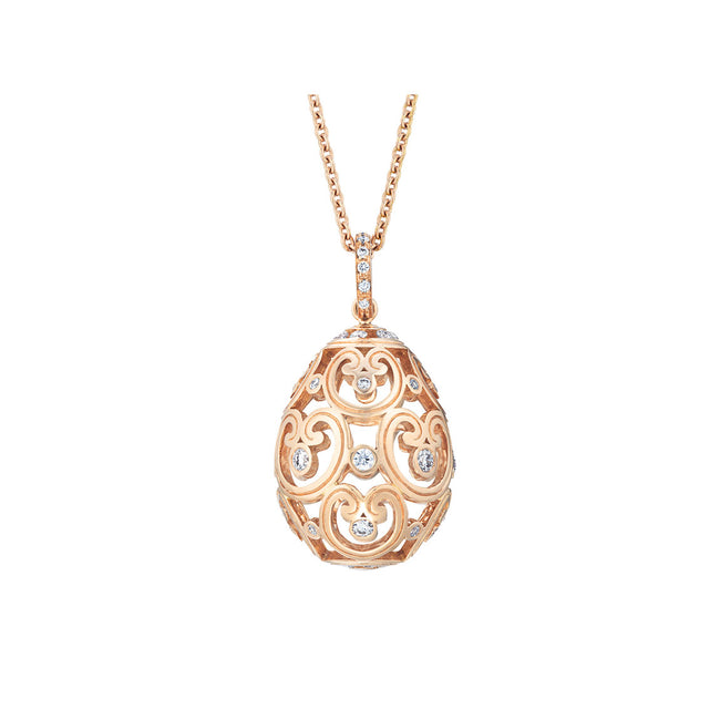 Fabergé Imperatrice Diamond and 18ct Rose Gold Egg Pendant